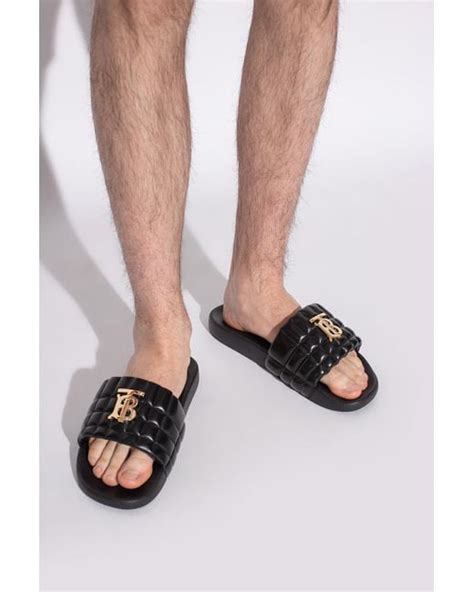 burberry slides men black